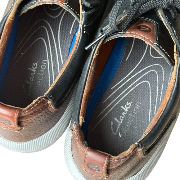 Clarks Mens Driftway Low Boat Shoes Oxford Black Brown Size 10.5 - Picture 9 of 10